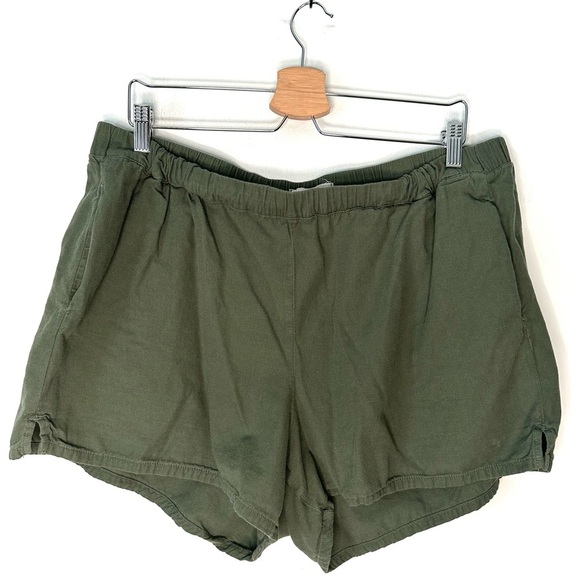 Madewell | Green Pull On Elastic Waist Shorts Size XXL - Picture 1 of 7